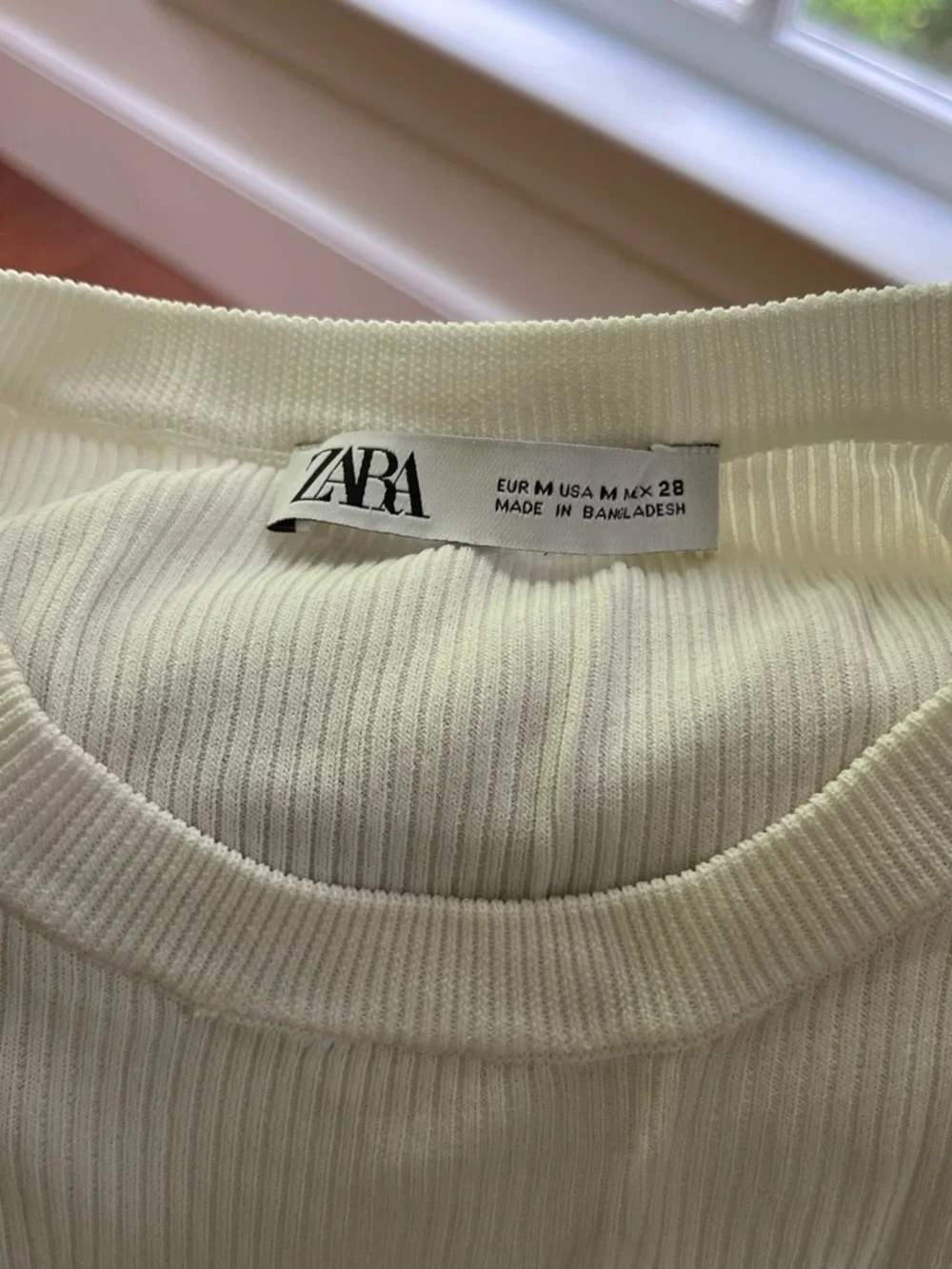 Zara Ribbed Tank Top in Off-White
